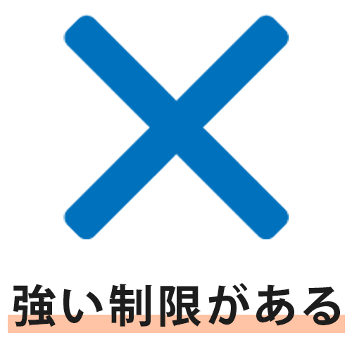 強い制限がある